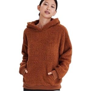 American Eagle Brown Sherpa Hoodie Size Medium